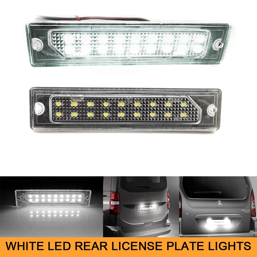 

2Pcs White LED Rear License Plate Lights for Fiat Ducato 1994-2002 Car Tail Number Lamp Auto Accessories