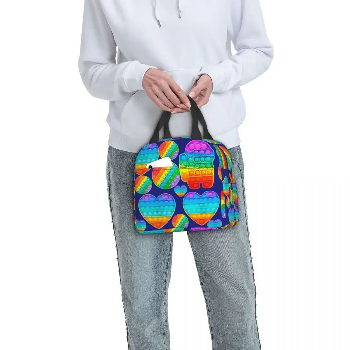 Popit антистрессовая система сумки для обеда изолированная коробка бенто