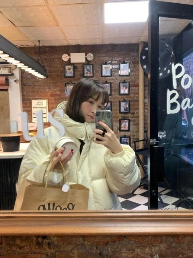 В наличии! 24 Зимняя Южная Корея Dongdaemun Ler * Be Simple Commuter Temperament Hood 90 Белый утиный