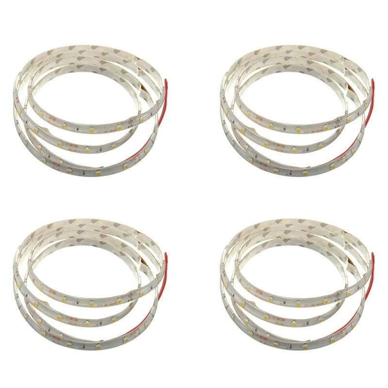 Фото F-3C 4 шт. 1 м 60-3528 SMD водонепроницаемая светодиодная лента DC12V (теплый белый) №1