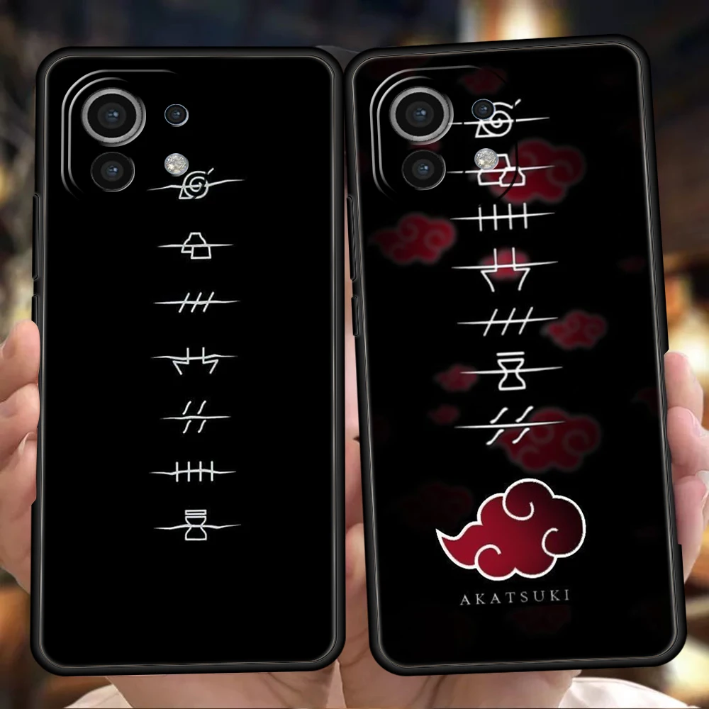 

BANDAI Naruto Akatsuki Phone Case for Xiaomi Poco F3 X3 X4 GT NFC M3 M4 Mi 9T 11 Ultra 11X 11i Note 10T Pro Lite 5G Silicone Bag