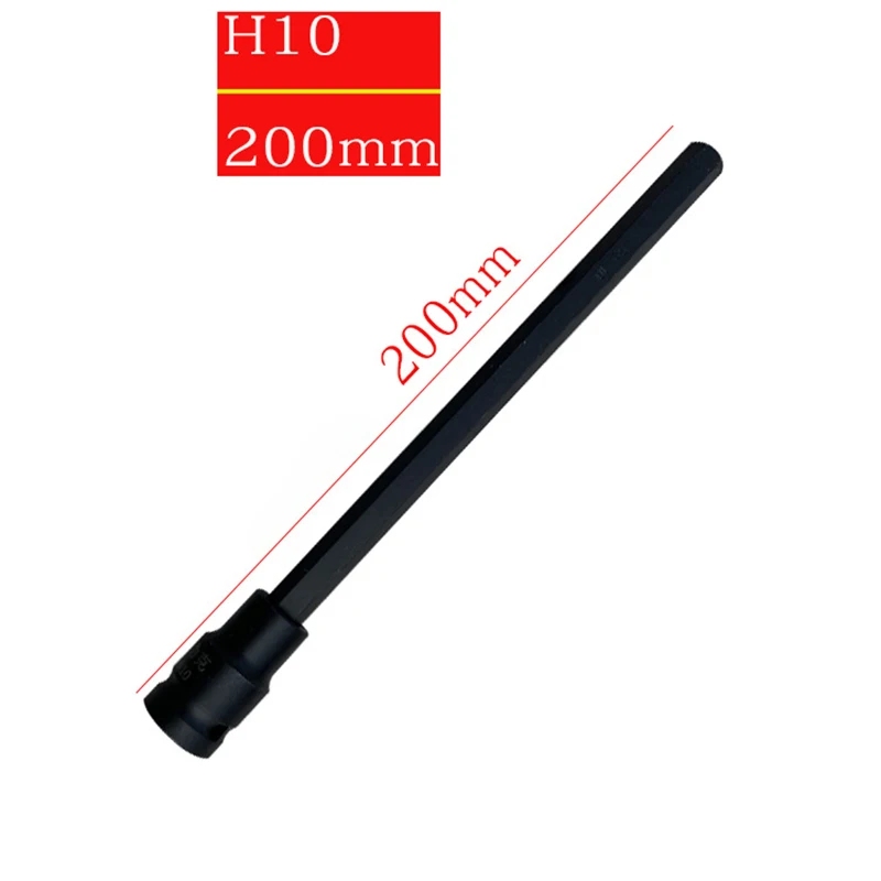 

1 шт., 200 мм, Длина S2, легированная сталь, 1/2 дюйма, приводные розетки, H4-H19, шестигранная отвертка, ручные инструменты, ударные гнезда, шестигранные биты