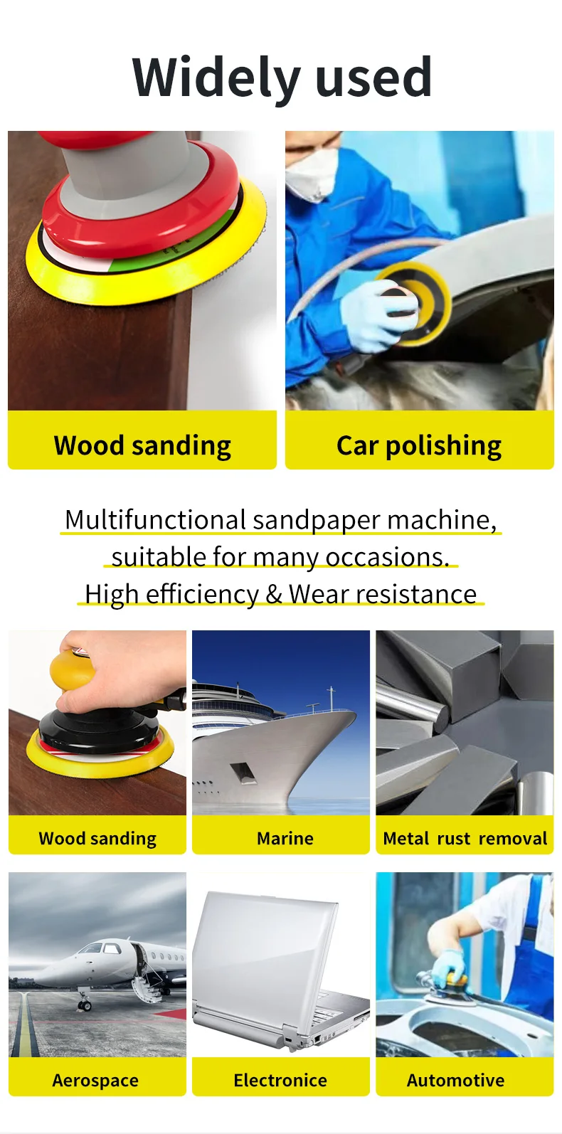 30 мм/3 дюйма мини-не вакуумный воздушный шлифовальный инструмент для полировки с