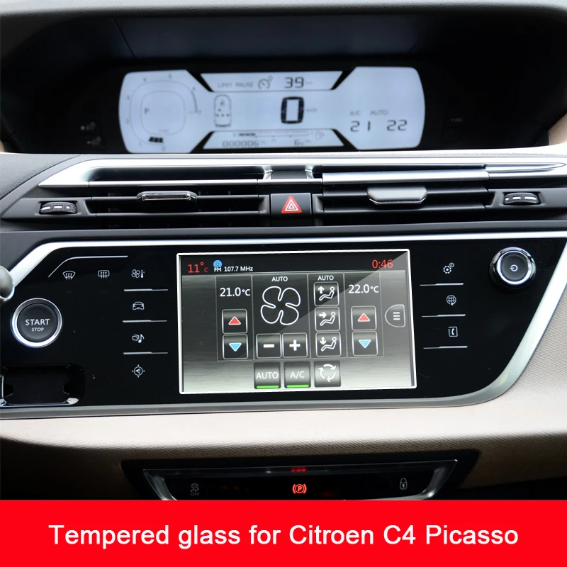 

Для Citroen C4 Picasso Автомобильный GPS-навигатор HD прозрачный медиа Сенсорный Экран Протектор 2014-2017 года Закаленное стекло пленка