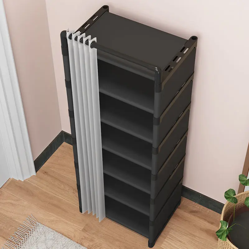 Прочный прочный стеллаж для обуви органайзер дома прокат черные белые