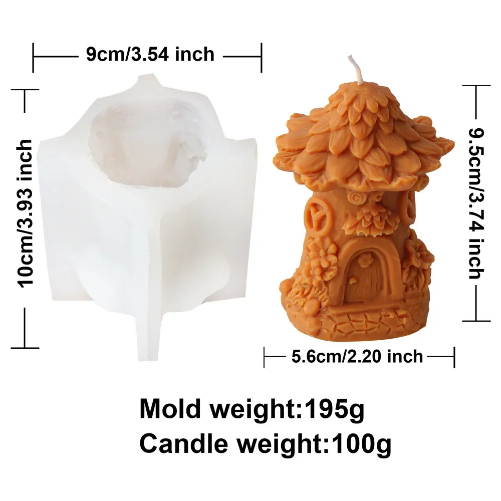 Zurich Nordic Wind Pine Cone House Силиконовая форма для свечей Рождественская елка Дом