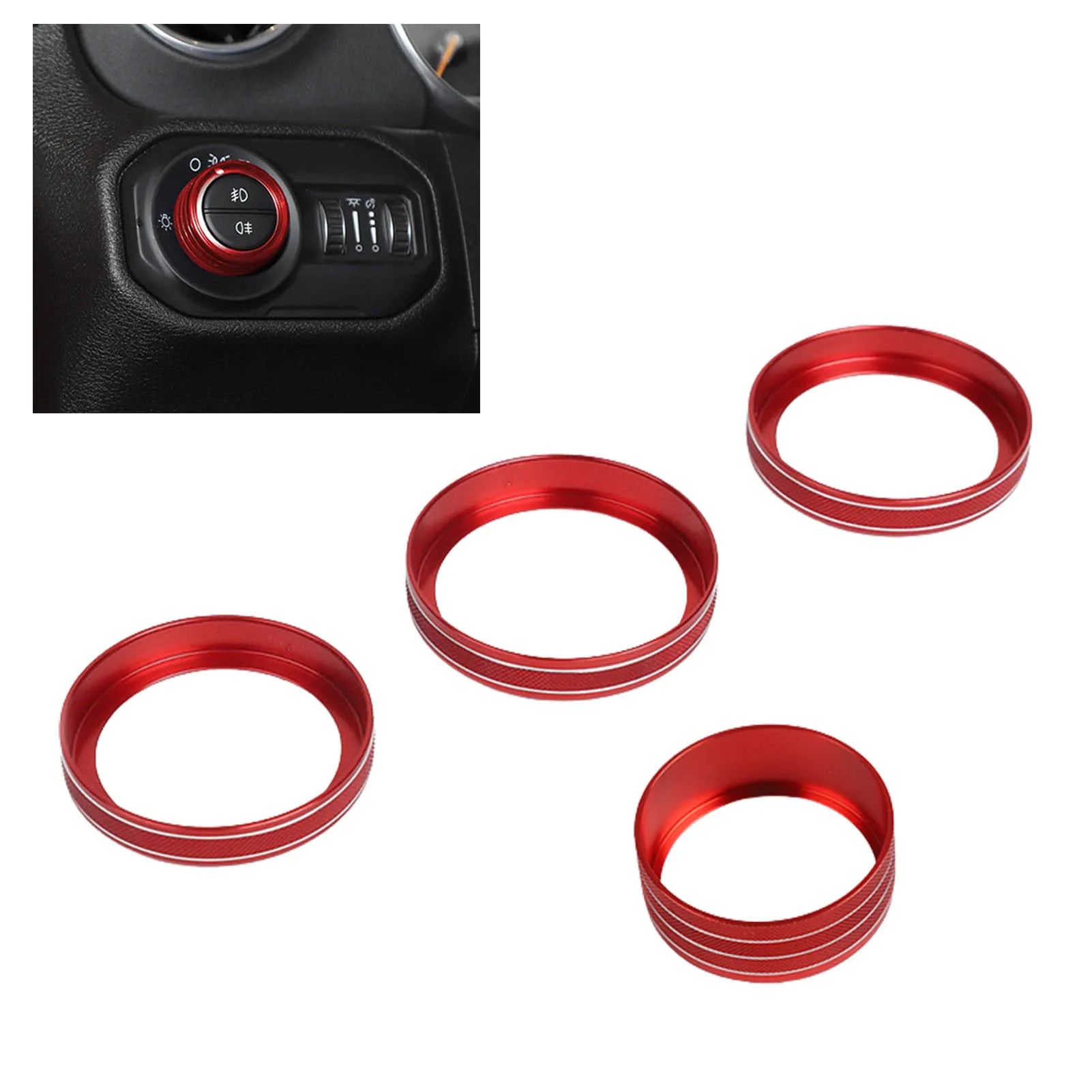 

4 шт./компл. Автомобильная Кнопка кондиционера, кнопка переключения, крышка крышки, кольцо подходит для JeepWrangler JL 2018-2022 для автоматических акс...