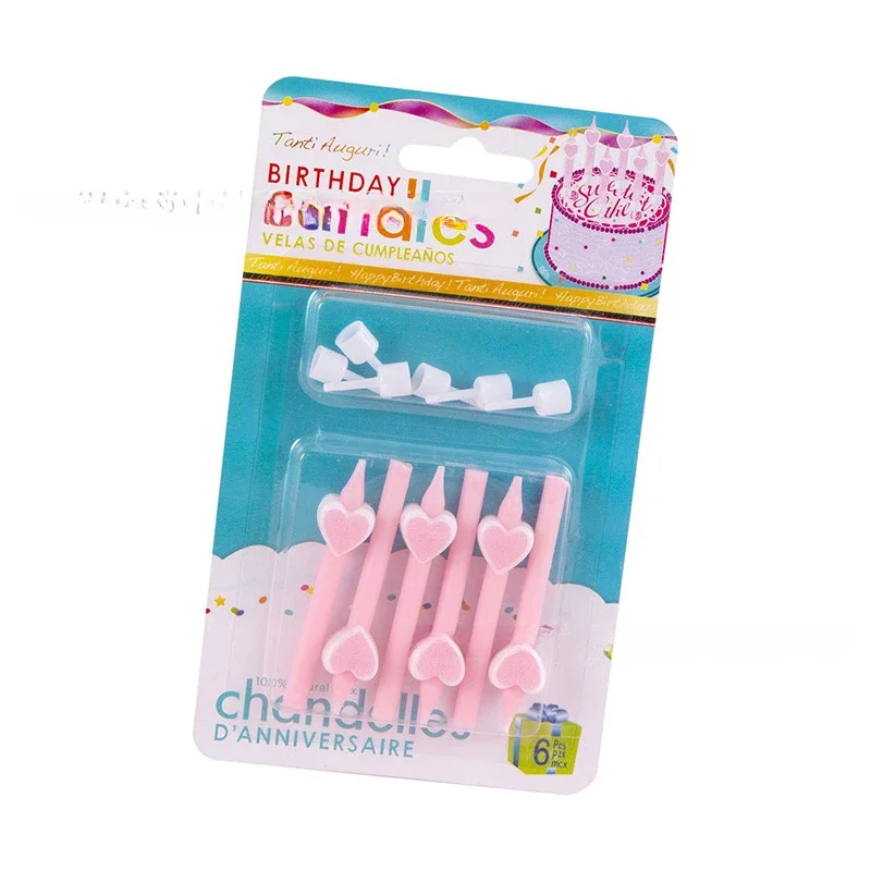 Уникальная розовая Свеча для торта Love декоративных пекарен и детских праздников