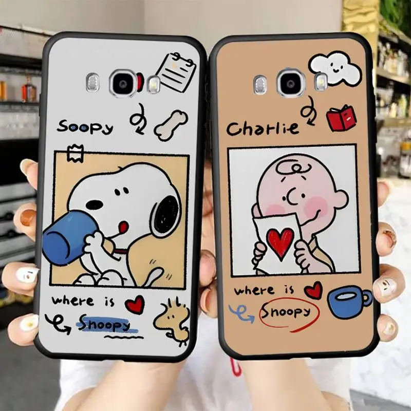

BANDAI Snoopy Phone Case for Samsung J 2 3 4 5 6 7 8 prime plus 2018 2017 2016 core