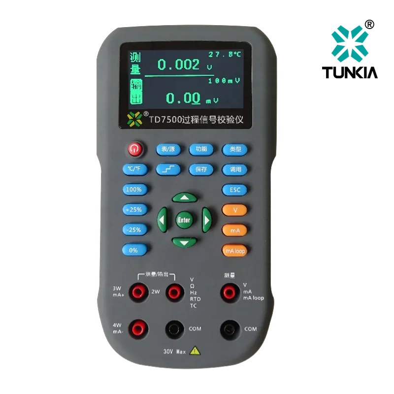 TUNKIA TD7500 Handy 4 цилиндрический калибратор 20 мА термопара Rtd мультиметр