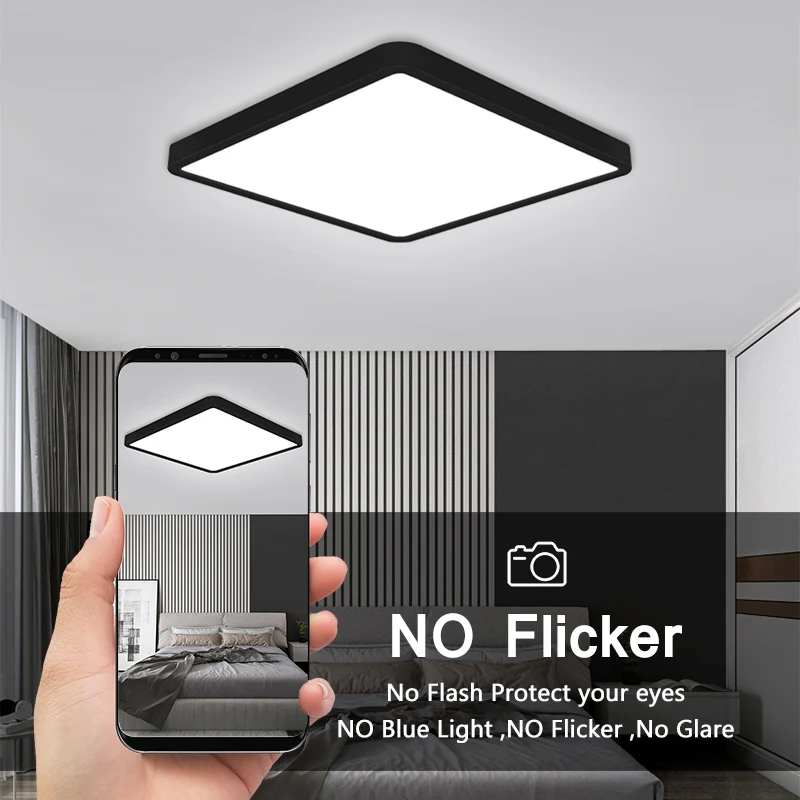 $33.71 LED Smart Ceiling Lamps WiFi App AI Voice Control Work With Google Home Alexa Echo Ultrathin Round/Square Dimmable Ceiling light