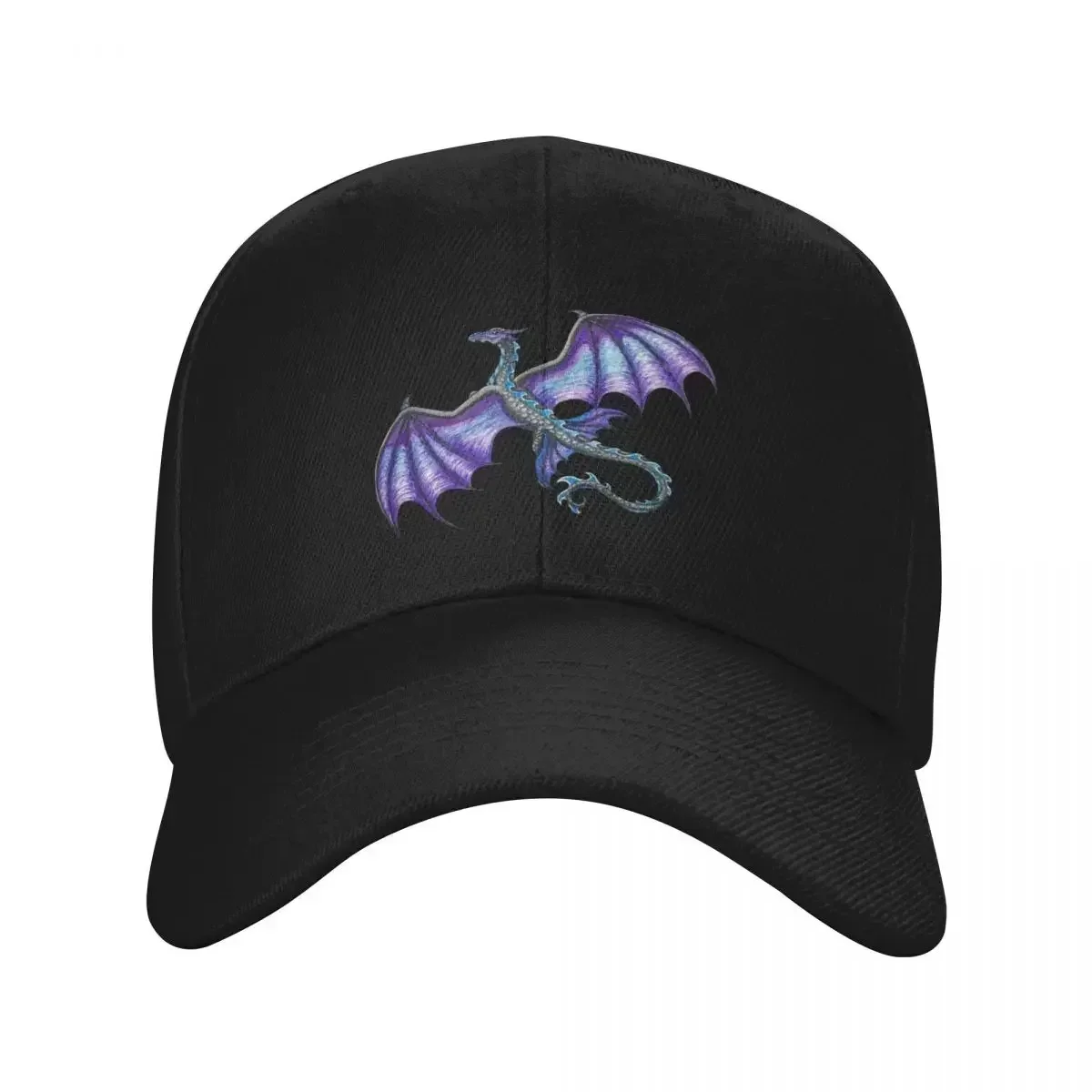 Фото Новая бейсболка Flying Blue and Purple Dragon, шляпа-дерби, роскошная шляпа для мужчин и женщин №1