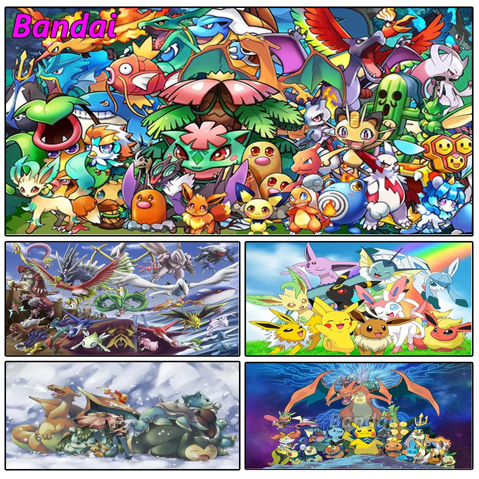 

5D «сделай сам», квадратная картина из кругов, вышивка из страз, мультфильм, Покемон, 3D вышивка крестиком, стразы, мозаичный Декор TT7152