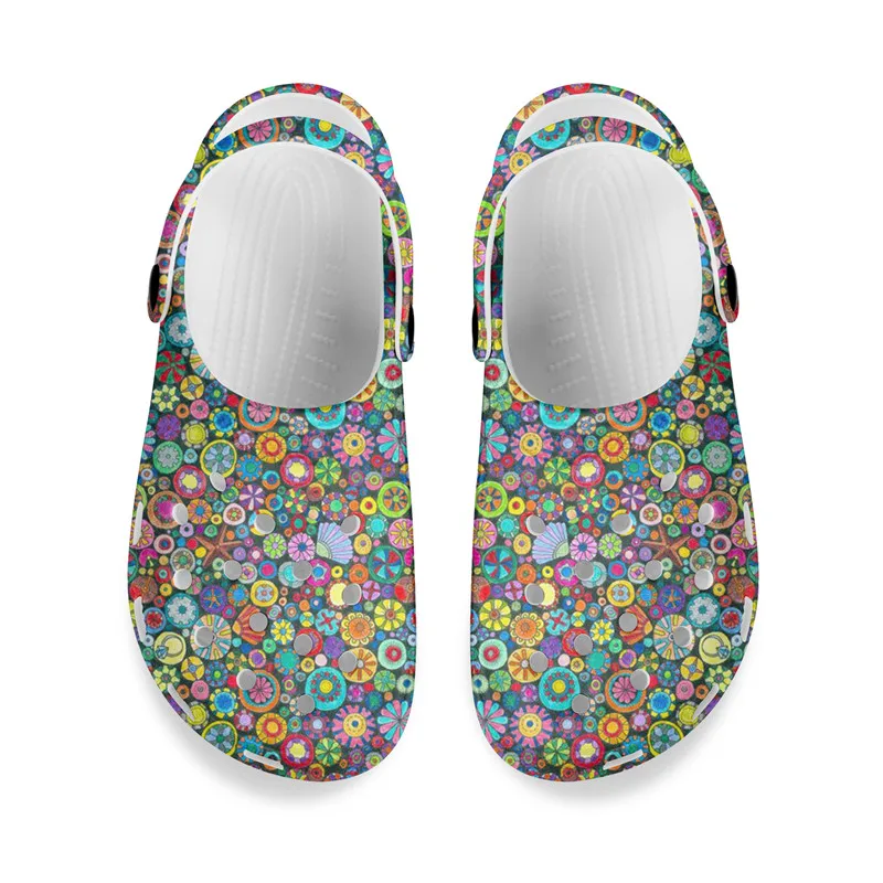 

Noisydesigns Sandals Men & Women 36-48 Size Summer Hole Shoes Round Head Clogs EVA Durable Shell Pattern Outdoor Slippers