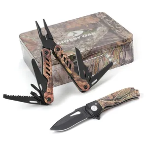 Складной нож Mossy Oak 2 шт., карманный Мультитул, плоскогубцы для зачистки проводов, инструмент для кемпинга на открытом воздухе