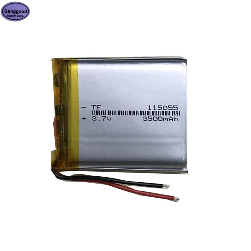 

3.7V 3500mAh 115055 Lipo Polymer Lithium Rechargeable Li-ion Battery Cells Fit 125055 115050 Model GPS Toys Powerbank Battery