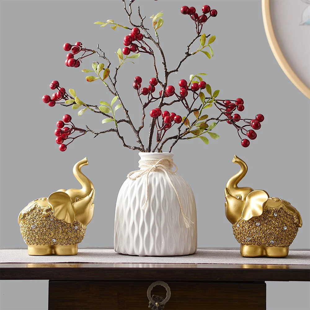

Vase Decoration Home Decorative Vases Ceramic Chinese Style Sack Vase Home Living Room Decoration Aesthetic Room Decor Vases