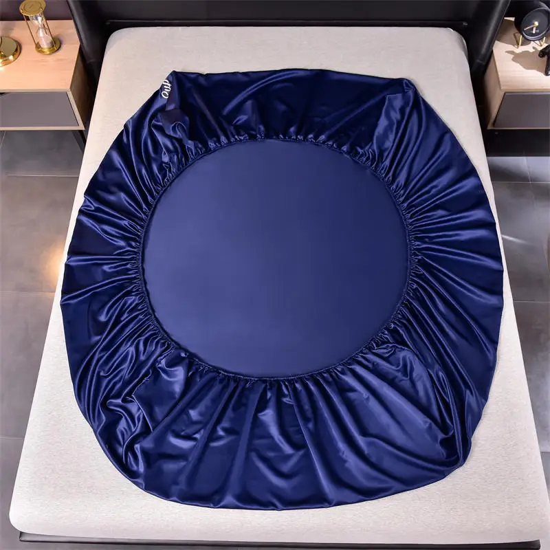 Однотонный сатиновый пододеяльник для пары на матрас простыни с двойной