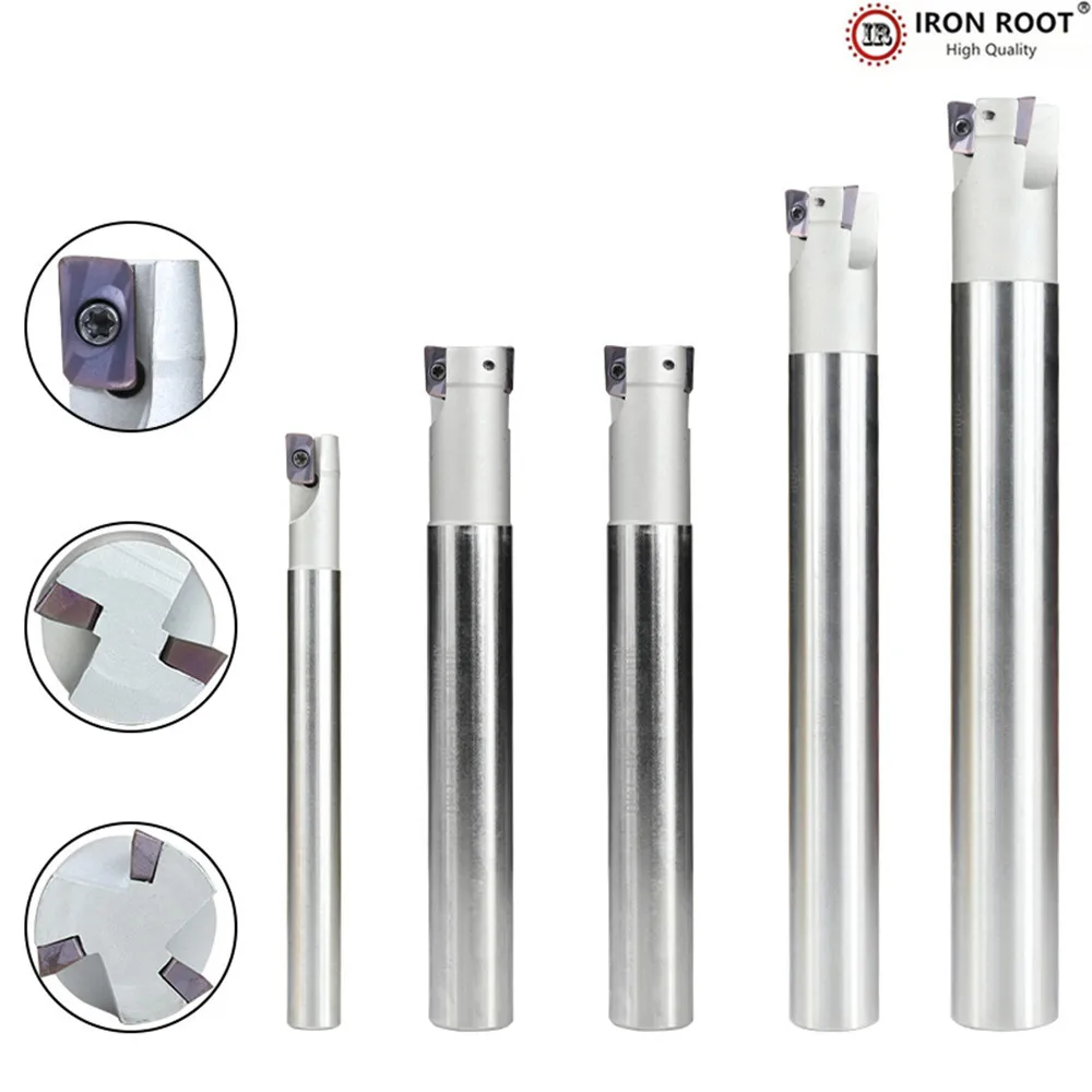 

IRON ROOT BAP300R,End Mill Shank 16,20,2T Right Angle 90 Degree Anti-Vibration Shank Milling Tool for APMT1135 Carbide In