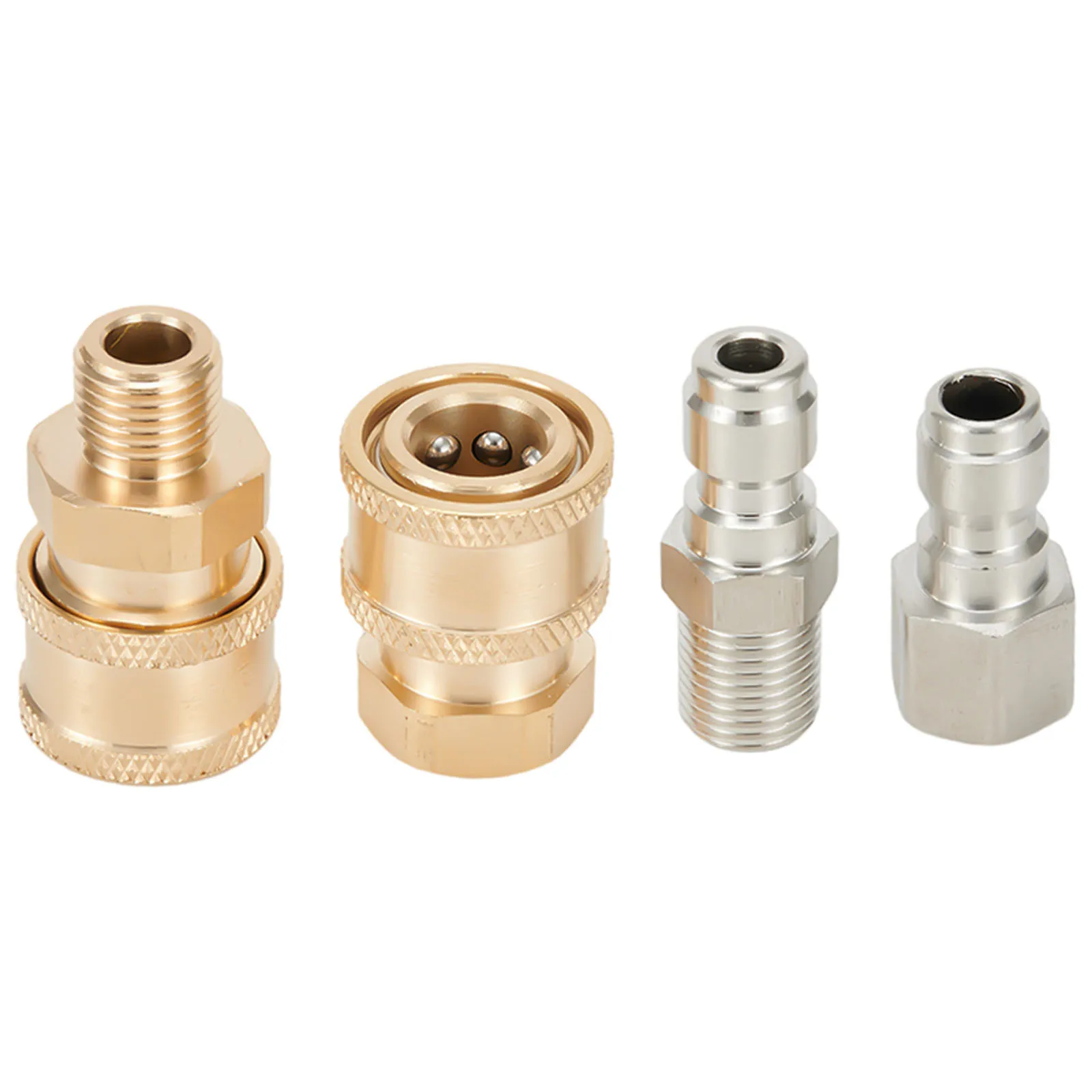 

1pc 1/4" Thread Copper Quick Connector Garden Watering Adapter High Pressure Washer Hose Quick Connector