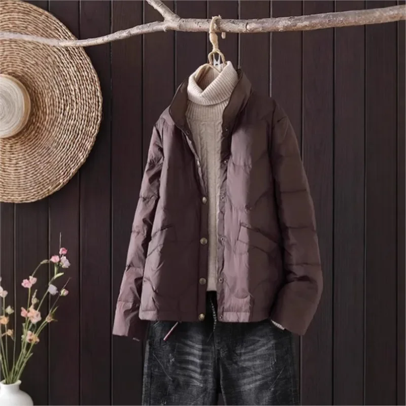 QPFJQD женские зимние повседневные пальто в китайском стиле ретро с длинными