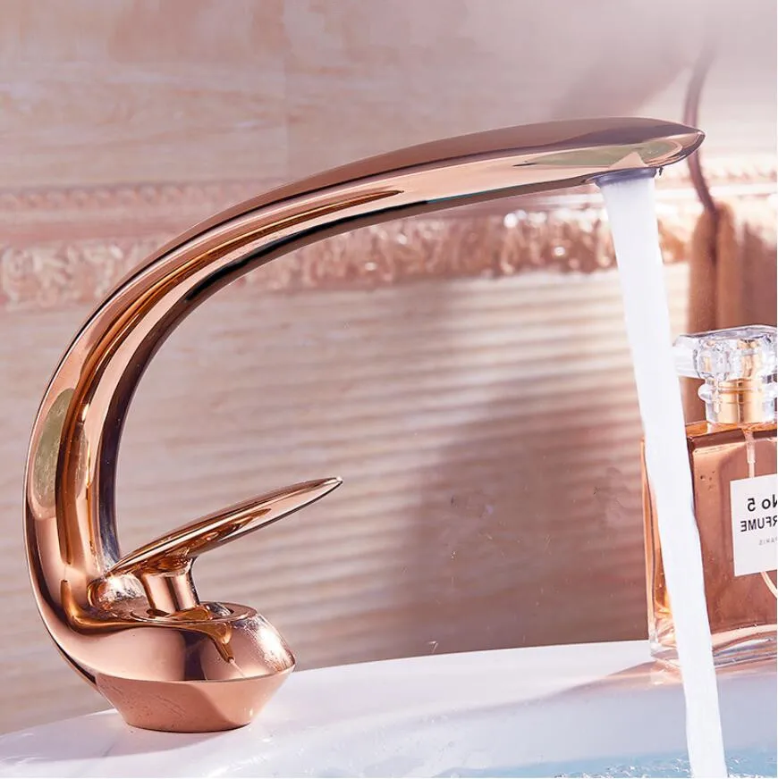 

Золотистый Однорычажный смеситель для ванной комнаты, современный латунный Смеситель для раковины