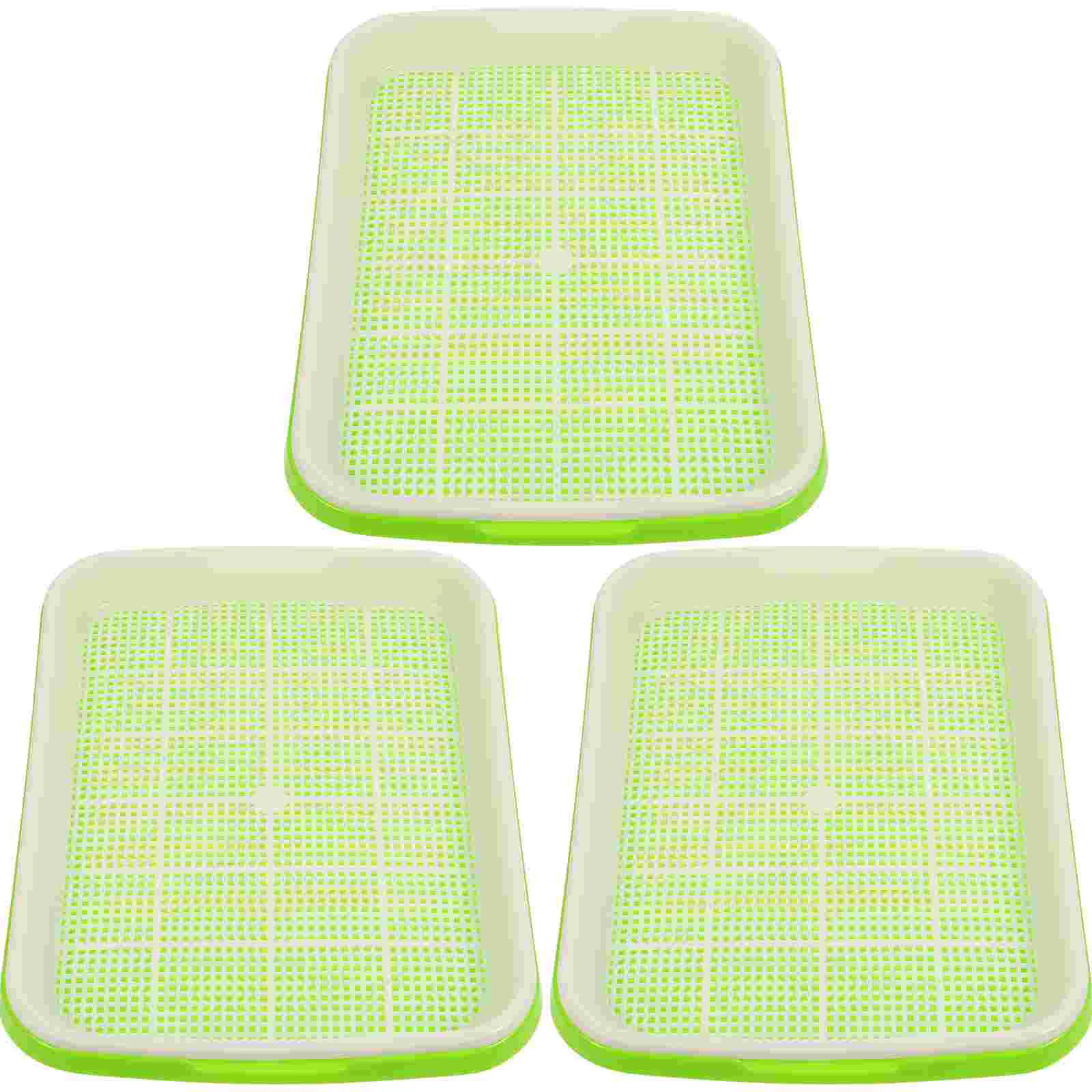 

3 Pcs Germination Tray Nursery Growing Garden Supplies Plastic Raw Material