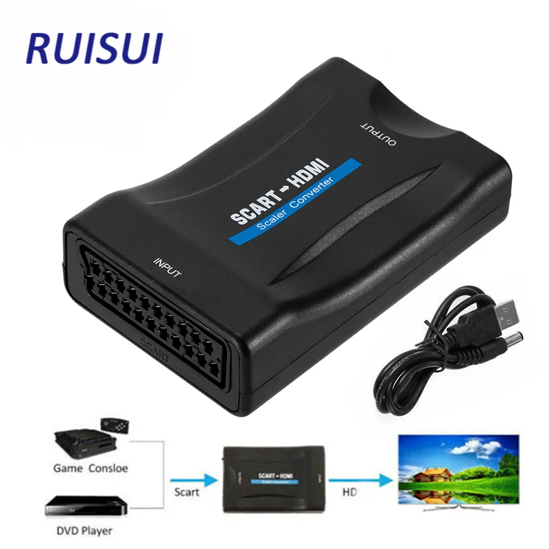 

Преобразователь Scart в HD, 1080P, с USB-кабелем