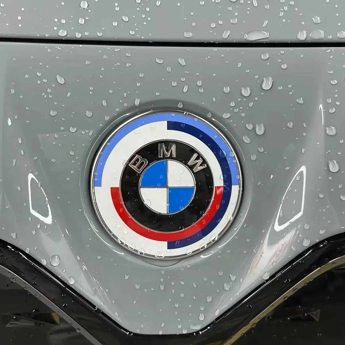 Фото Для BMW E53 E90 E60: Эмблема-значок (наклейка) на капот и багажник, 50-летие, 74 мм, 82 мм №4
