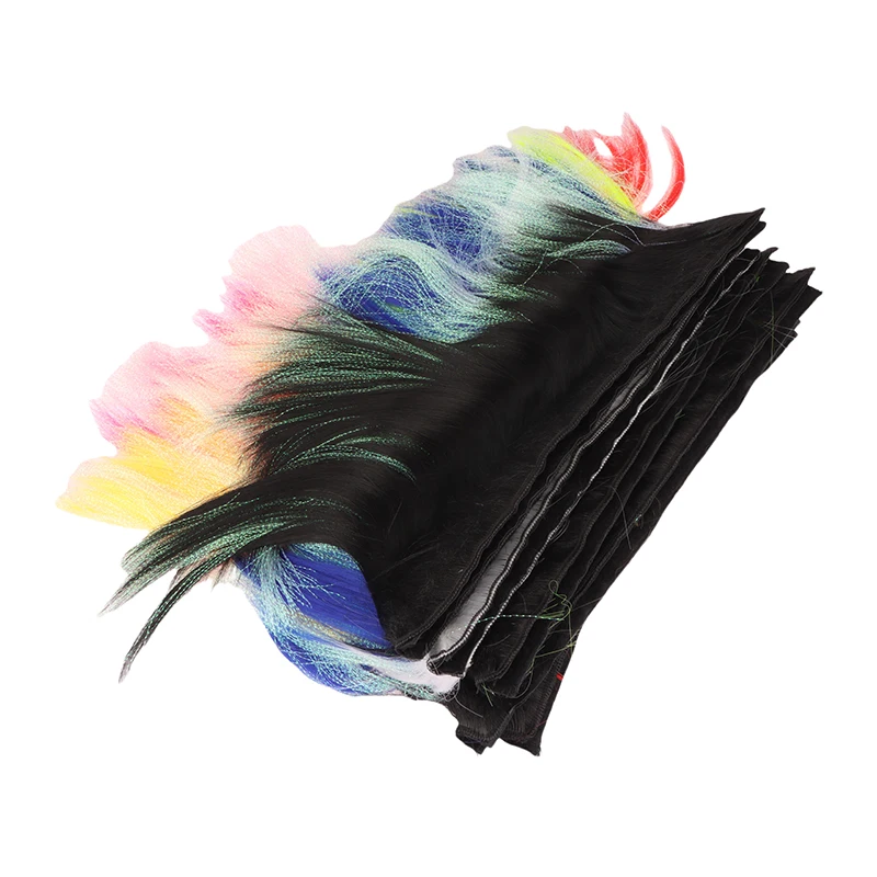 Панк мотоциклетный шлем парики личность ирокез парик наклейки украшения патчи