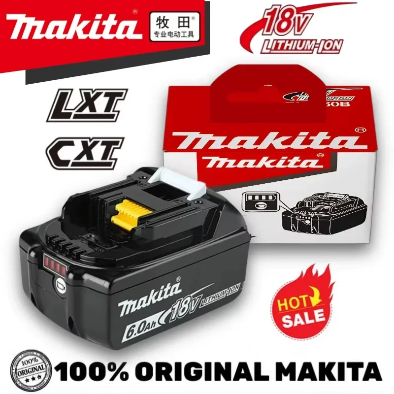 100% подлинная 18 В Makita 6 Ач для батареи DDF172 BL1840 BL1830B BL1850B BL1850 BL1860 BL1815 сменная литиевая