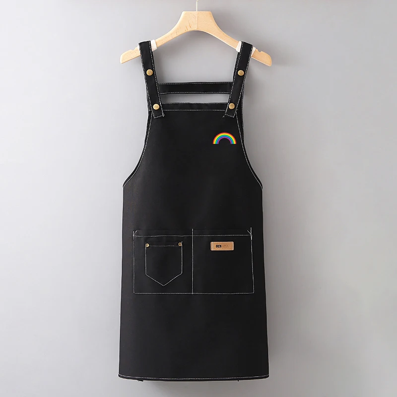 

Модный фартук для домашней кухни с принтом логотипа на заказ, Женский Летний Тонкий устойчивый к загрязнениям фартук, износостойкий комбин...