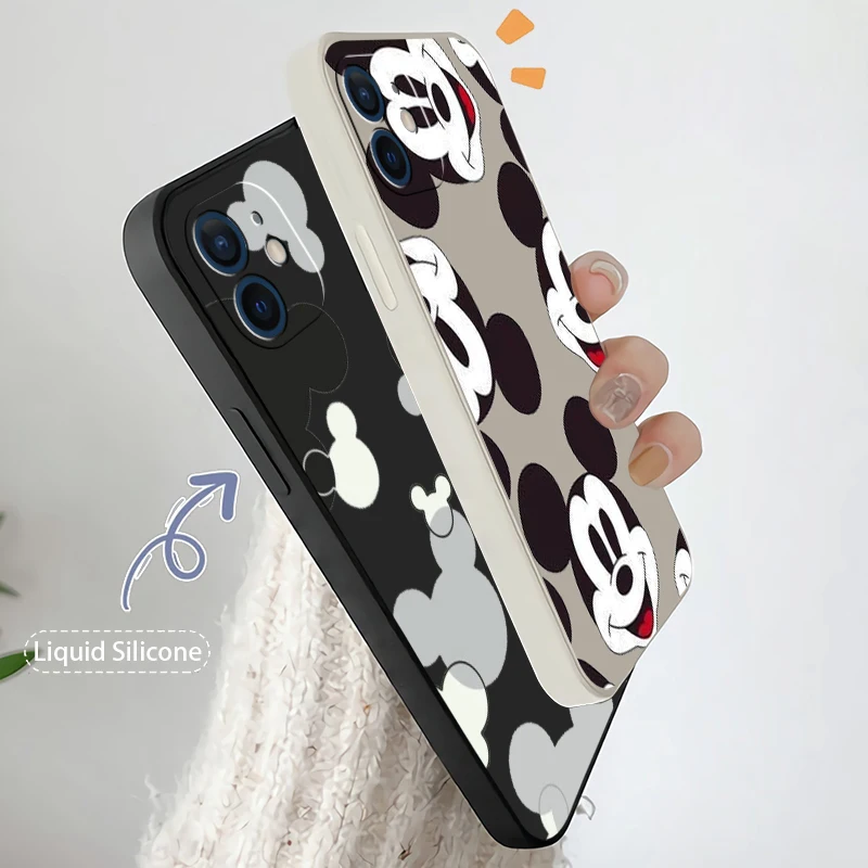 

Phone Case For iPhone 11 12 13 Pro MAX Mini 6 6S 7 8 Plus X XR XS MAX SE 2020 Soft Silicone TPU Mickey MIQI Funda Back Cover