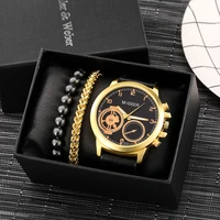 2022 new luxury gold mens watch bracelet gift box exquisite bracelets high grade quartz watches set valentines day for husband