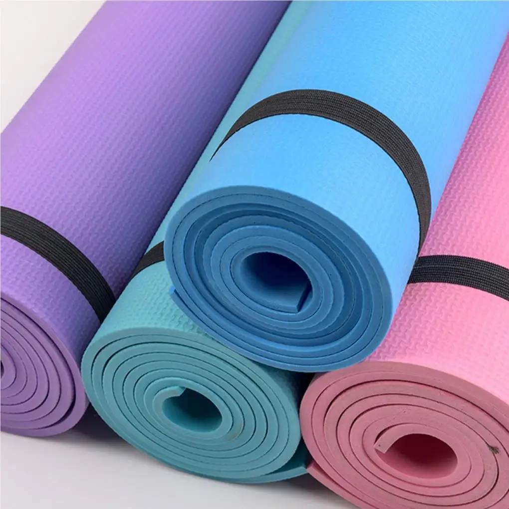 

4MM Yoga Mats FEVA Non-slip Fitness Slim NBR Rubber Elasticity Lose Weight Sport Carpet Gymnastic Gym Exercis Sport Accessories