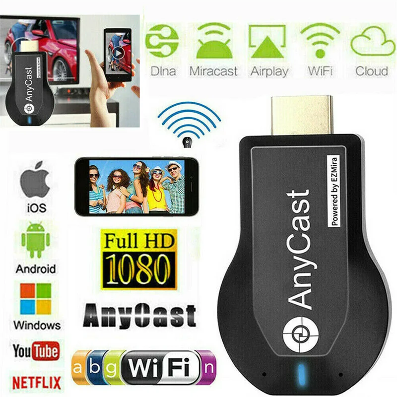 Приемник для телевизора M2 Plus Wi-Fi DLNA Miracast Airplay зеркальный экран HDMI совместимый с