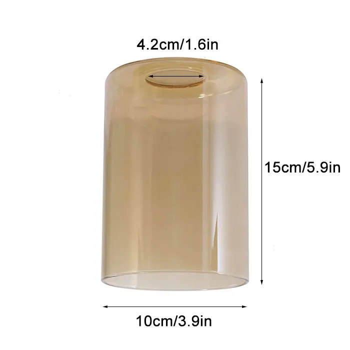 

Янтарный стеклянный абажур D10xH20cm H15cm