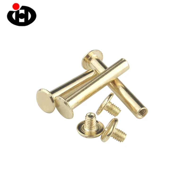 

Copper-plated Female Rivet Lock Screw Nut Stub Photo Album Screw Female Screw M5