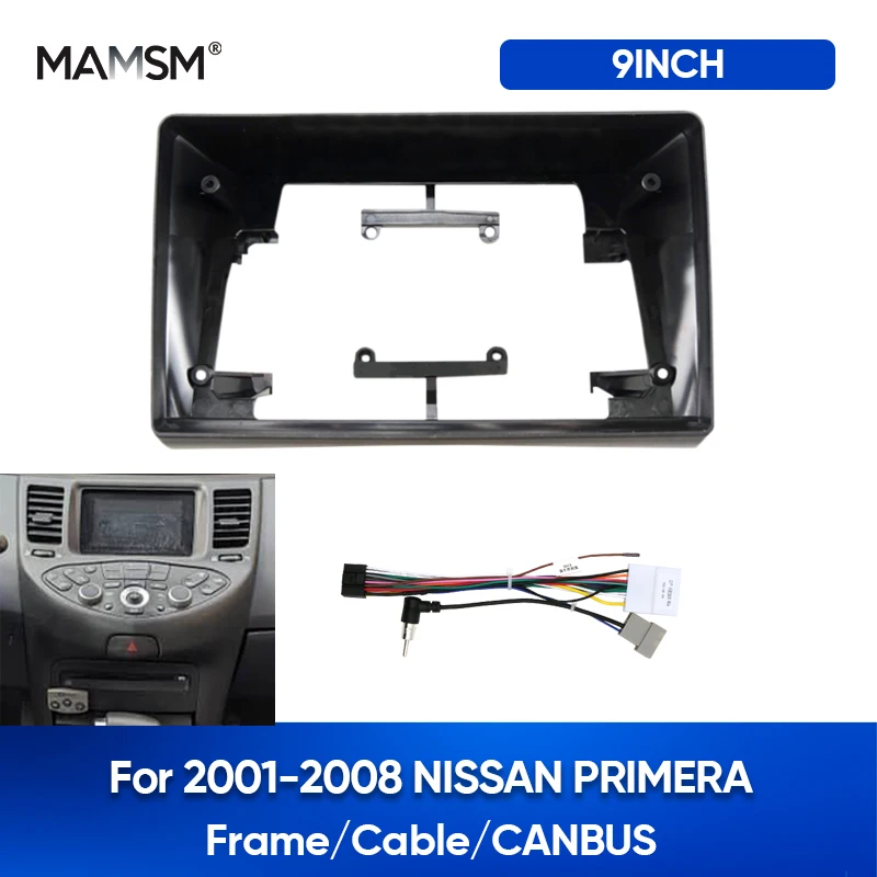 MAMSM 9-дюймовая рамка для автомобильного радиоприемника NISSAN PRIMERA 2001-2008 годов