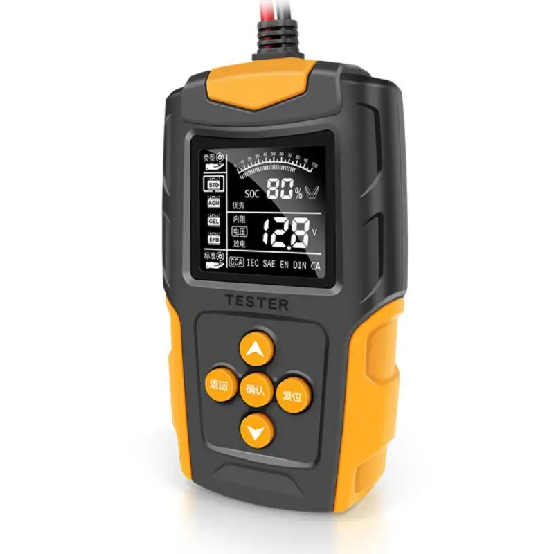

E-FAST Battery Tester Digital Display Parameters Car Battery Charging Tester 12V/24V Circut Tester Battery Analyzer