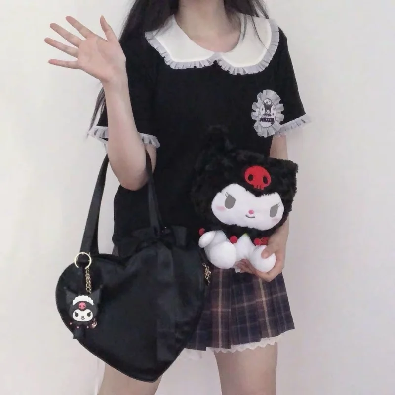 

Anime Sanrio Kuromi maid outfit Japanese cute JK skirt suit tutu skirt two-piece set