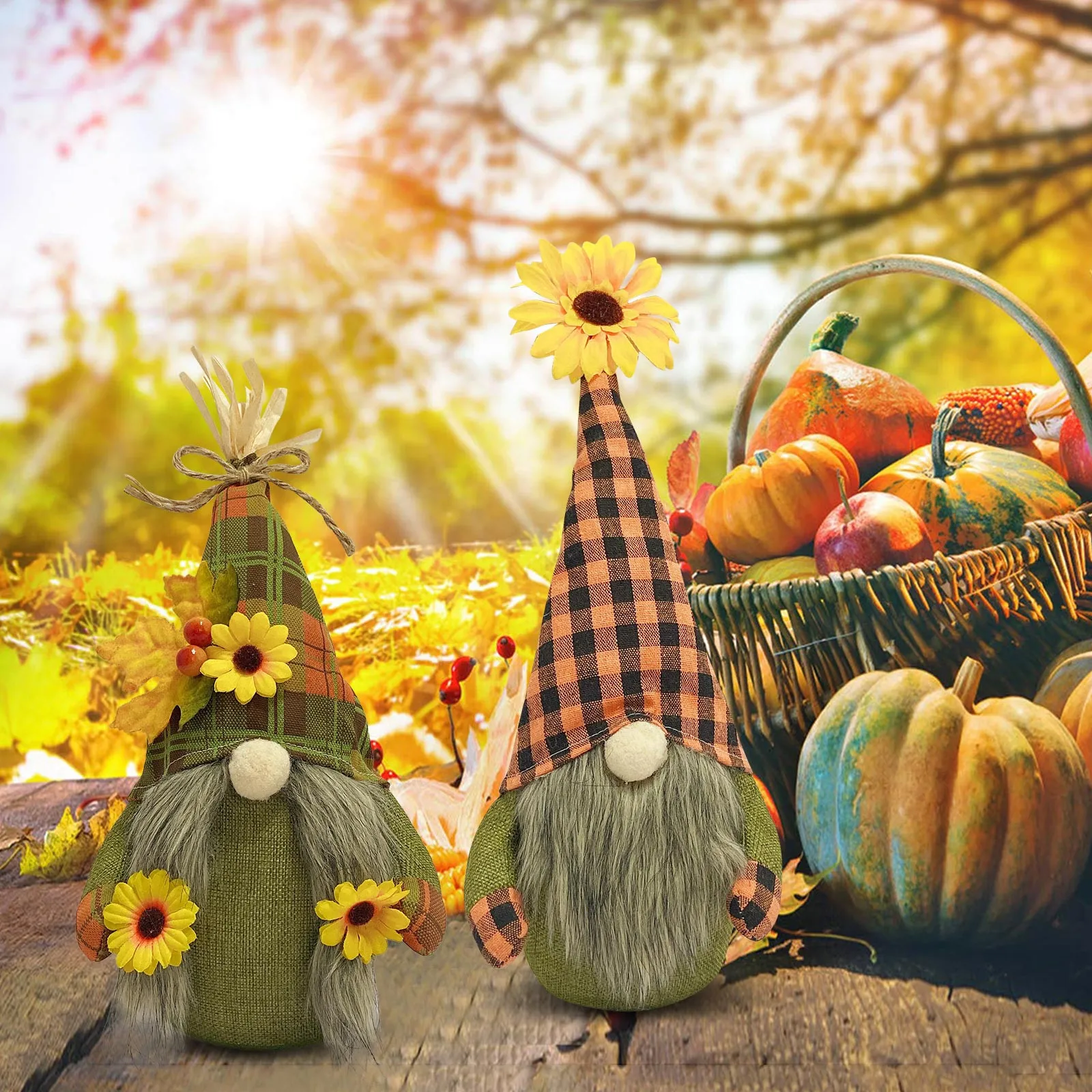 

Harvests Festival Sunflower Faceless Gnome Doll Thanksgiving Home Decor