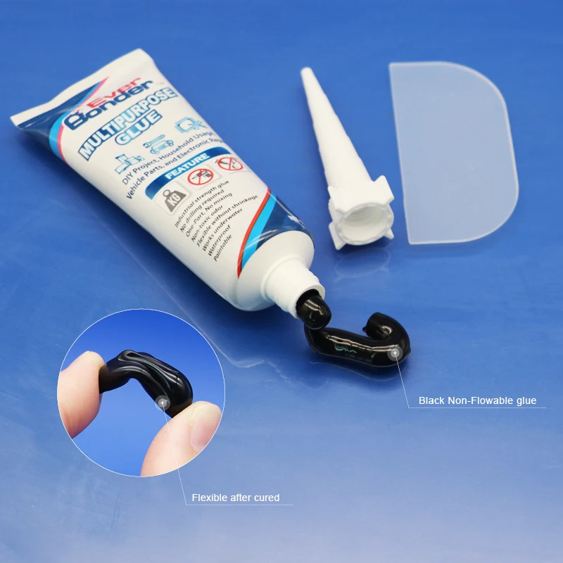 50 мл черный клей EverBonder Универсальный один компонент гибкий полиэфирный каучук