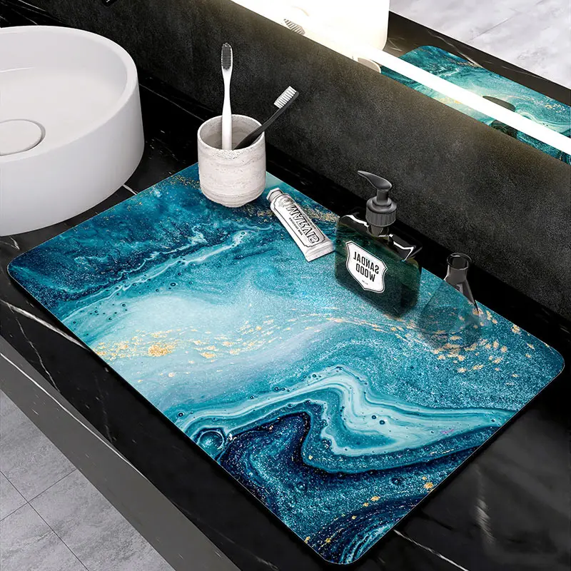 Супер впитывающий сливной коврик для ванной комнаты сушильный посуды