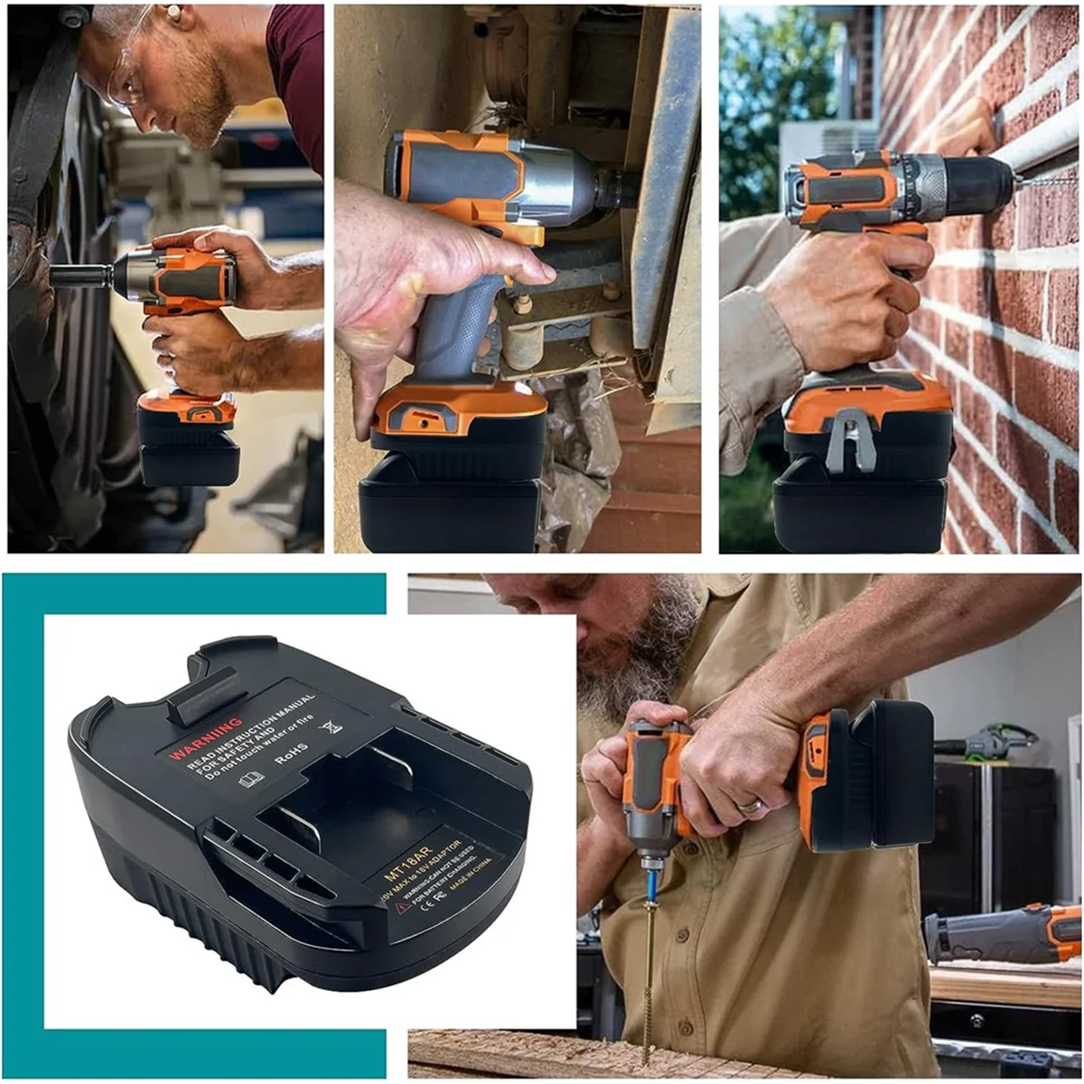 Адаптер для аккумулятора MT18AR Makita литий-ионная батарея 18 в/20 в RIDGID/AEG 18В/20В