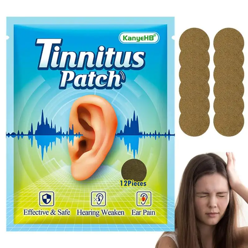 

12Pcs Herbal Tinnitus Treatments Patch Itchy Ear Pains Relief Plaster Protect Hearing Loss Sticker Traditional Chinese Medicine