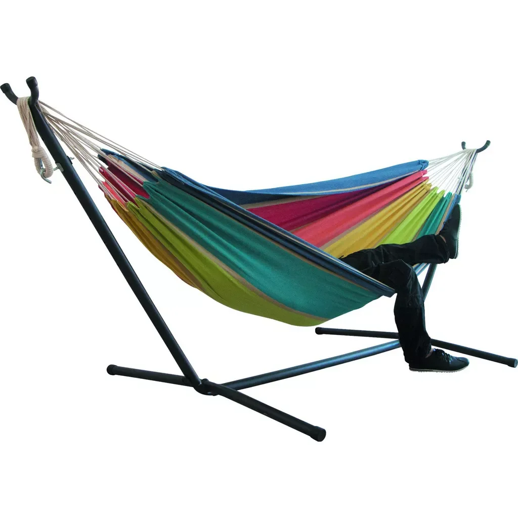 

200*150cm Two-person Hammock Camping Thicken Swinging Chair Outdoor Hanging Bed Canvas Rocking Chair Not With Hammock Stand