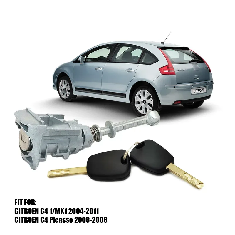 

Цилиндр замка левой передней двери с 2 ключами для Citroen C4 2004-2011 Picasso 2006-2008 гг.