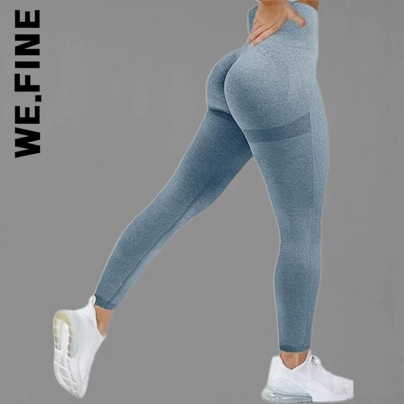 

We.Fine Women New Seamless Gym Women Sports Tights High Waist Clothing Tights Women's Pants Fitness Yoga Pants Female Sports