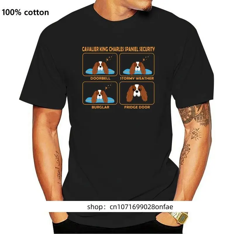 

Мужская забавная футболка, крутая женская футболка, кавалер Кинг, Чарльз спаниель, Кинг спаниель, безопасность